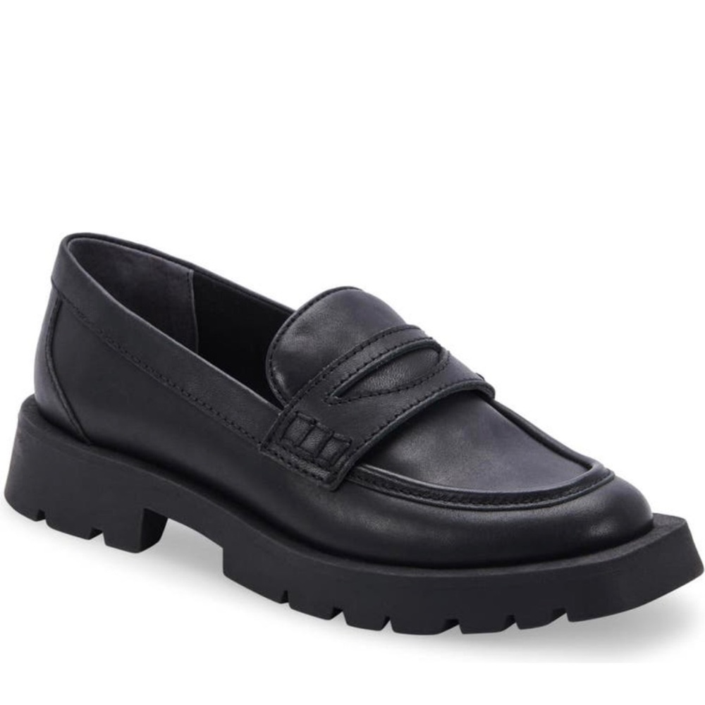 Dolce Vita Elias Leather Lug Sole Penny Platform Loafers Womens Size 8.5